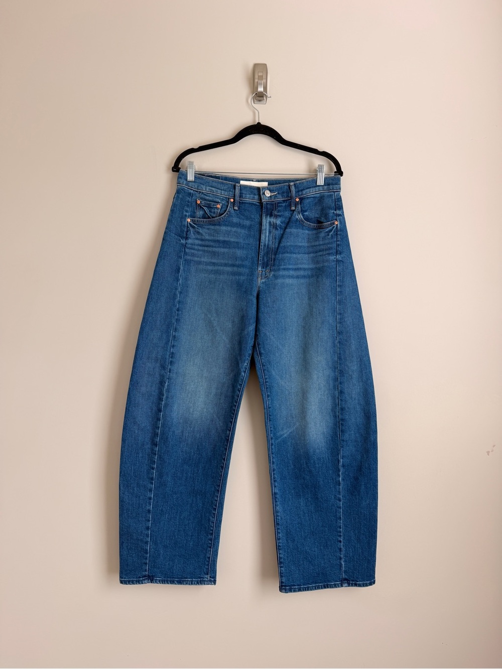 MOTHER The Full Pipe Flood Jeans High Rise Wide Leg Denim Size 28 - Picture 2 of 9